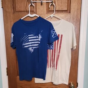 Patriotic Under Armour Mens T-Shirt Set - Blue and Cream